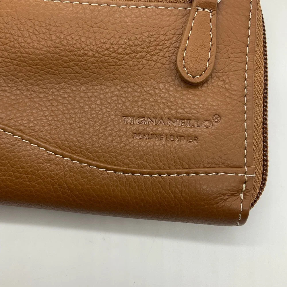 TIGNANELLO BROWN PEBBLE LEATHER WALLET - Picture 5 of 6